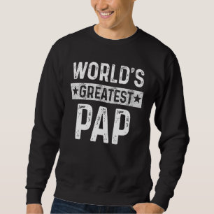 Mens Vintage World's Greatest Pap Dad Grandpa Fath Sweatshirt