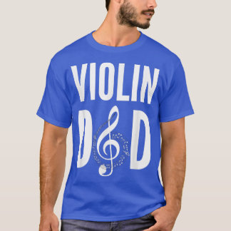 Mens Violin dad music treble clef musician's dad T-Shirt