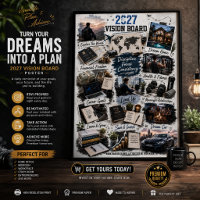 Men's Vision Board Poster – Life Goals Wall Art