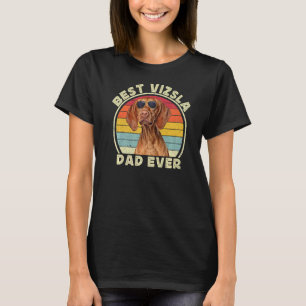 Mens Vizsla Dad For Men Retro Hungarian Vizsla Dad T-Shirt