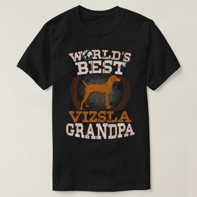 Mens Vizsla Grandpa Best Grandpa  Dog Grandpa Gift T-Shirt (Design Front)