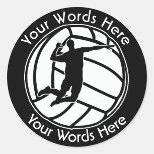 Men's Volleyball Custom Sticker