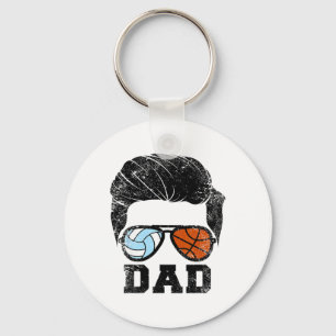 Mens Volleyll Sketll Dad Funny Volleyll Sketll Pla Key Ring