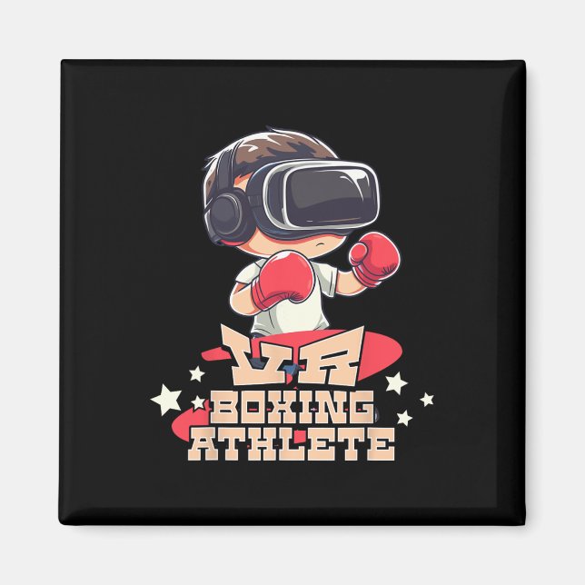 Mens Vr Boxing Athlete Virtual Reality Gamer Graph Magnet (Front)