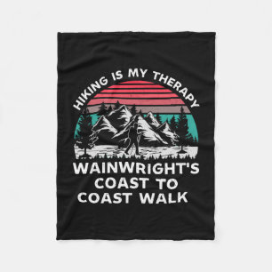 Mens wainwright's coast hiking is therapy outdoors fleece blanket