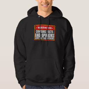 Mens Warning Contains Facts May Find Offensive Hu Hoodie