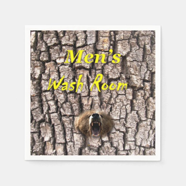 Men's Washroom Paper Napkins (Front)