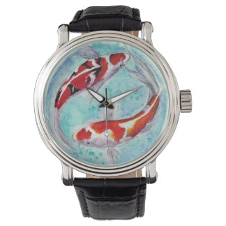 Mens watch. Japanese Koi Karp Design Watch