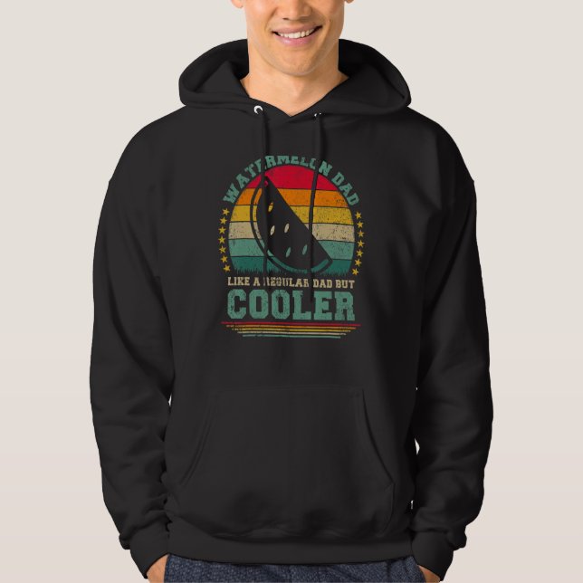 Mens Watermelon Dad Like A Regular Dad But Cooler  Hoodie (Front)