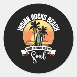 Mens Waves - Indian Rocks Beach Performance Classic Round Sticker