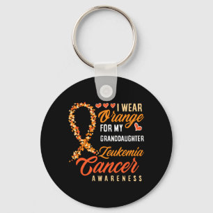 Mens Wear Orange For Granddaughter Leukaemia Cance Key Ring