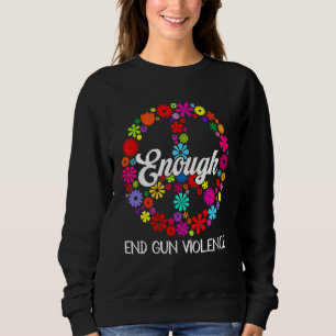 Mens Wear Orange Peace Sign Enough End Gun Violenc Sweatshirt