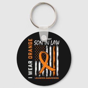 Mens Wear Orange Son In Law Leukaemia Awareness Key Ring
