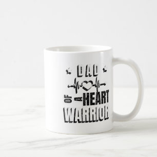 Mens Wear Red Day Dad Of A Heart Warrior Saying Coffee Mug