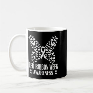 Mens Wear Red Ribbon Week Drug Free Red Ribbon Coffee Mug