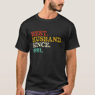 Mens Wedding Anniversary Best Husband Since 2021 F T-Shirt