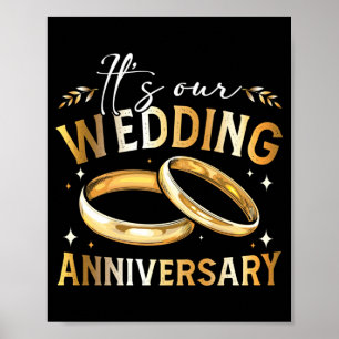 Mens Wedding Anniversary Happy Wedding Married Poster