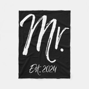 Mens Wedding Anniversary Idea Gift For Husband Mr. Fleece Blanket