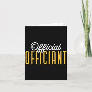 Mens wedding day clerical officiant ordained card