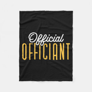 Mens Wedding Day Clerical Officiant Ordained Fleece Blanket