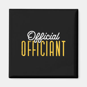 Mens wedding day clerical officiant ordained magnet