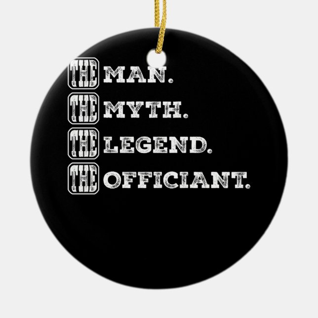 Mens Wedding Officiant Marriage Officiant the Man  Ceramic Ornament (Front)