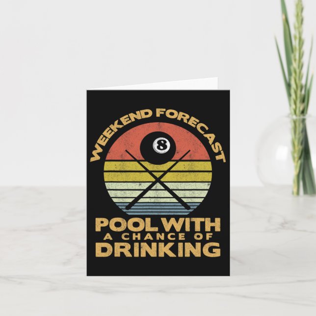 Mens Weekend Forecast Pool With A Change Of Drinki Card (Front)