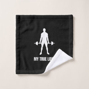 Mens Weightlifter Barbell Training Workout Outfit Wash Cloth