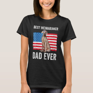 Mens Weimaraner Dad American Flag Dog Owner 4th O T-Shirt