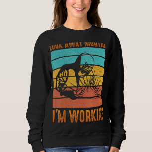 Mens Welder Look Away Mortal I'm Working Funny Wel Sweatshirt