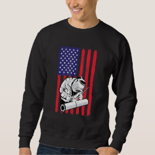 Mens Welding Vintage Usa American Flag For Welders Sweatshirt