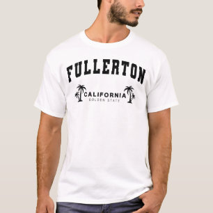 Men's White Fullerton, California, Golden State T-Shirt