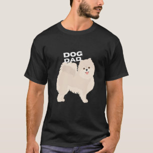 Mens White German Spitz Dog Dad Man T-Shirt