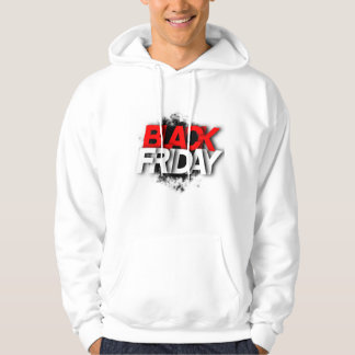 Men's White Hoodie with Bold "BLACK FRIDAY"
