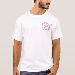 Mens (white) I Wear Pink for my Wife T-Shirt