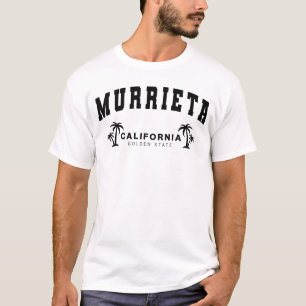 Men's White Murrieta, California, Golden State T-Shirt