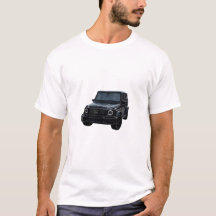 Men's White T-Shirt with G-Class Car Print – A Sty