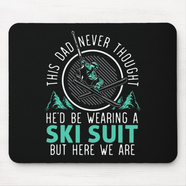 Mens Winter Skiing Skier Mountain  Mouse Pad (Front)