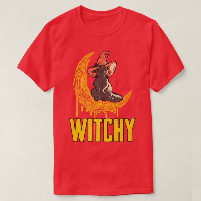 Mens Witchy Witches Broom Witchcraft Witch Bells W T-Shirt (Design Front)