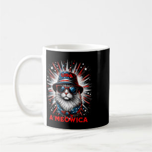 Mens Women Ameowica Funny Patriotic Cat Meowica 4t Coffee Mug