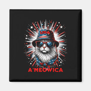 Mens Women Ameowica Funny Patriotic Cat Meowica 4t Magnet