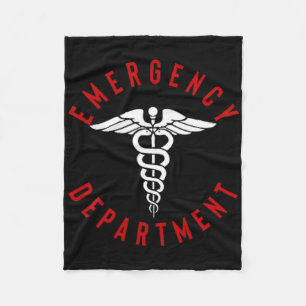 Mens Women Emergency Department 2 Sided Retro Er N Fleece Blanket