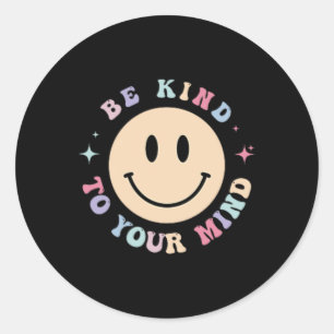 Mens Women Kids Mental Health Problems 2 Sided Awa Classic Round Sticker