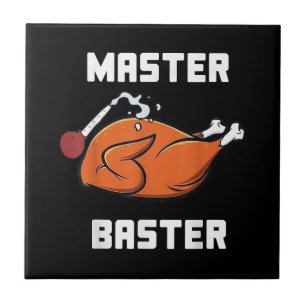 Mens Women Master Baster Funny Turkey Baster Thank Ceramic Tile