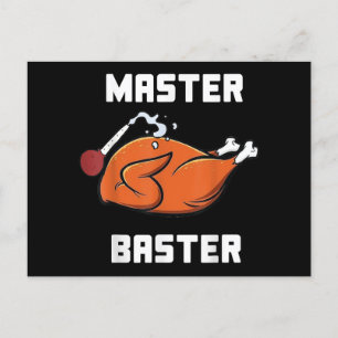 Mens Women Master Baster Funny Turkey Baster Thank Postcard