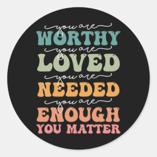 Mens Women You Problem Groovy Mental Health Awaren Classic Round Sticker
