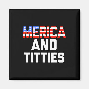 Mens Womens 4th Of July Gift- Funny Merica Magnet