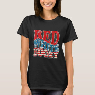 Mens Womens 4th Of July Red White Boozy  T-Shirt