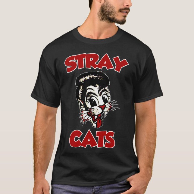 Mens Womens Band Stray Cats T-Shirt (Front)