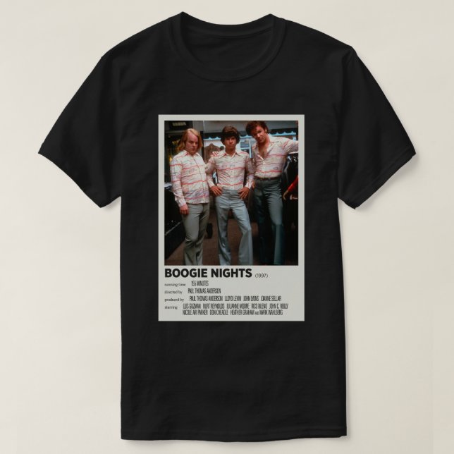 Mens Womens Boogie Nights 1997 Alternative Film Po T-Shirt (Design Front)